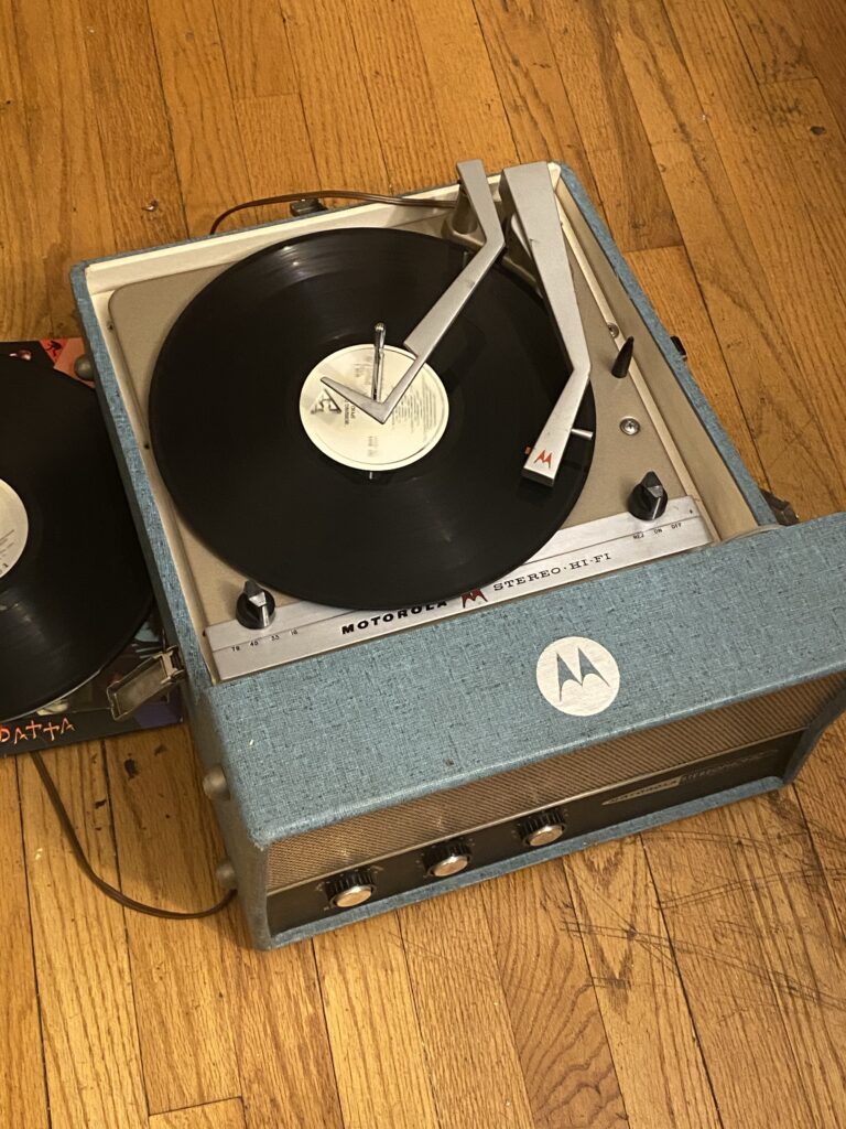 A record player